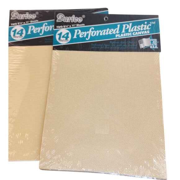 Darice Perforated Plastic 14 Mesh Craft Canvas 8.25" x 11" Sheets 2 Packs Of 2 - Picture 7 of 7